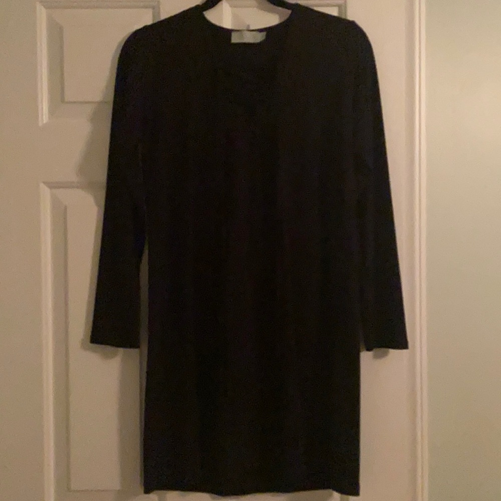Black long-sleeve dress
